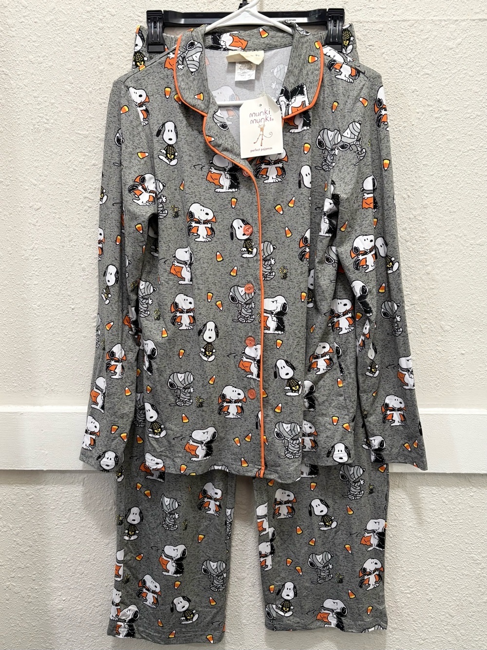 Munki Munki Peanuts Halloween Themed Pajama Set NWT Small
